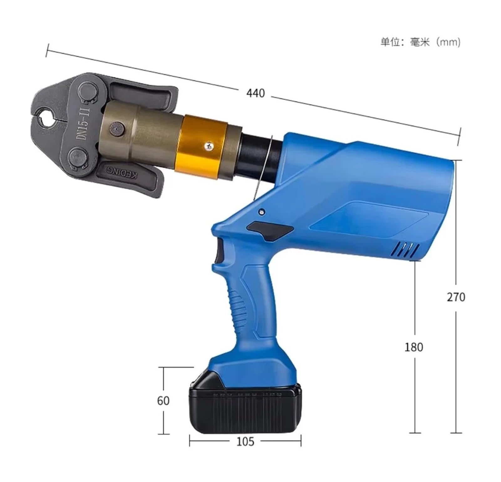 Expansor de tuberías, Abrazadera de tubo de presión eléctrica, batería, llave de tubo de presión hidráulica, abrazadera hidráulica, abrazadera de tubo de acero inoxidable, alicates de presión