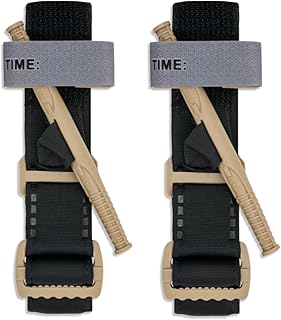 RHINO RESCUE Medical Tourniquets One-Handed, Emergency Hemorrhage First Aid Kit, Combat Outdoor Control Life Saving EMT Mil-Spec Tactical with Windlass 2pcs Coyote