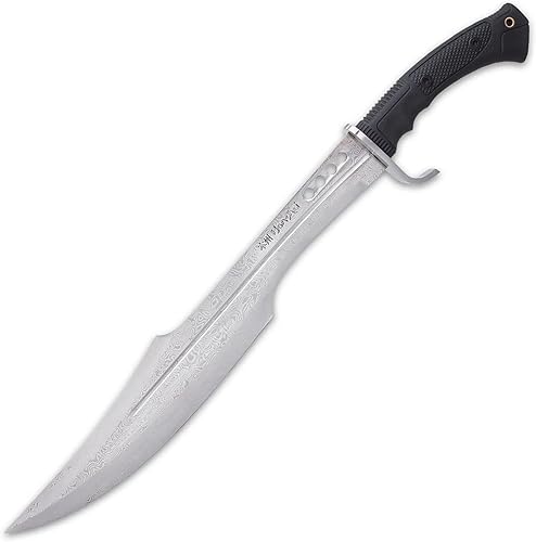 Honshu Espada y vaina espartanas, opciones de color, espiga completa lista para la batalla, hoja de acero de damasco, 16.5 pulgadas de longitud,