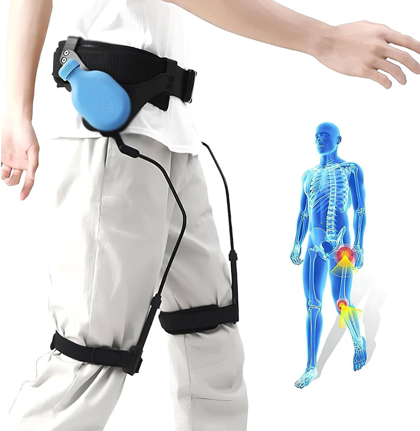 Chodzik dla dorosłych, Bionic Body Power – pomoce do chodzenia dla dorosłych, fizjoterapia osób starszych, podnośnik nóg, sprzęt rehabilitacji kończyn dolnych po udarze(M)