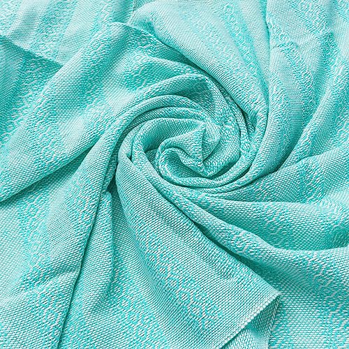 Mexican Rebozo Shawl, Scarf, Birth Wrap, 100% Cottton, Handmade, 98.5", Mint.4