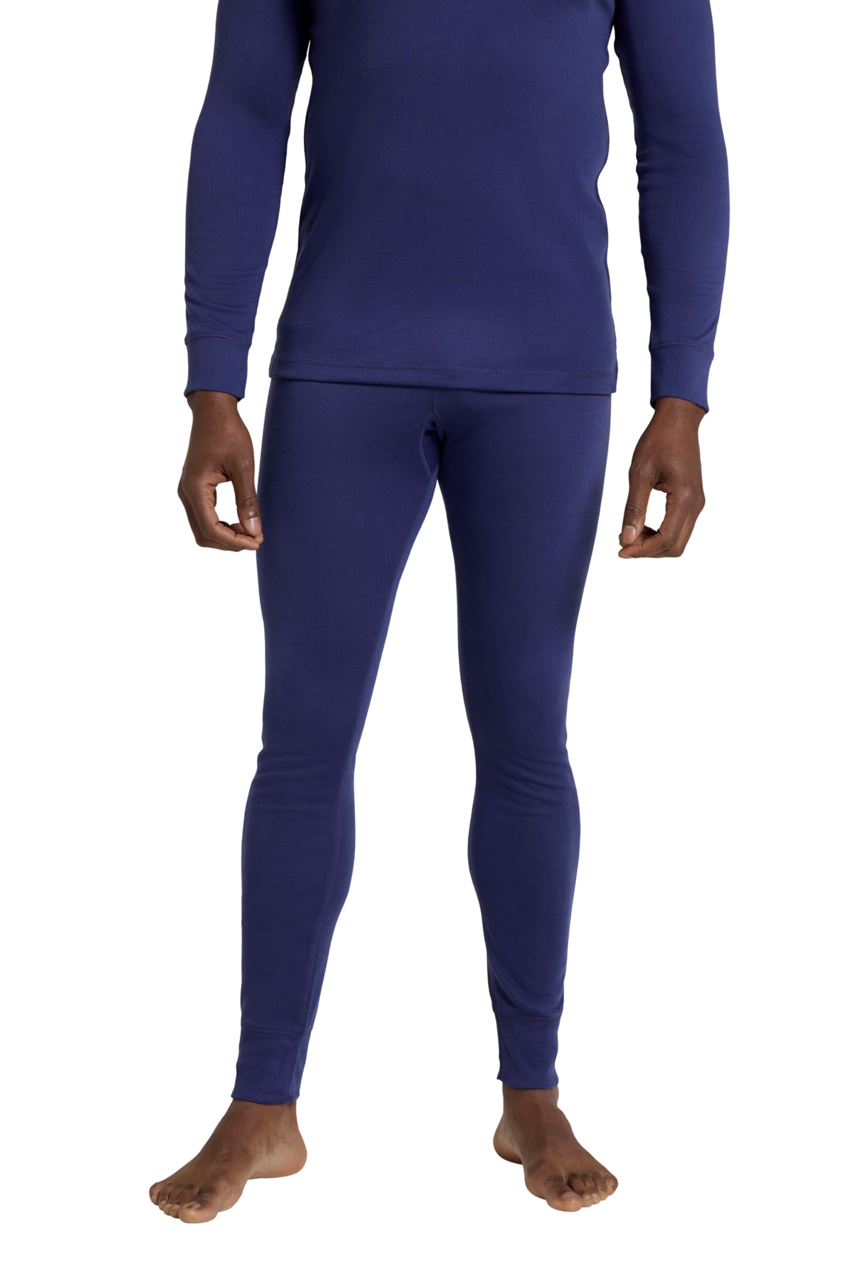 Mountain Warehouse Men's Dark Blue Talus Thermal Baselayer Trousers - Lightweight & Breathable Pants - For Spring Summer, Camping, Hiking & Outdoors Xxs