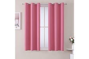 ChrisDowa Pink Blackout Curtains for Room