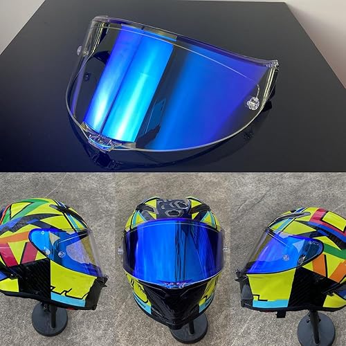 Miniatura 7 de BSTOP PISTA GP RR - Visera de casco para AGV PISTA GP R, PISTA GP RR, CORSA R Visera Casco Moto (Revo IceBlue-uso solo día)