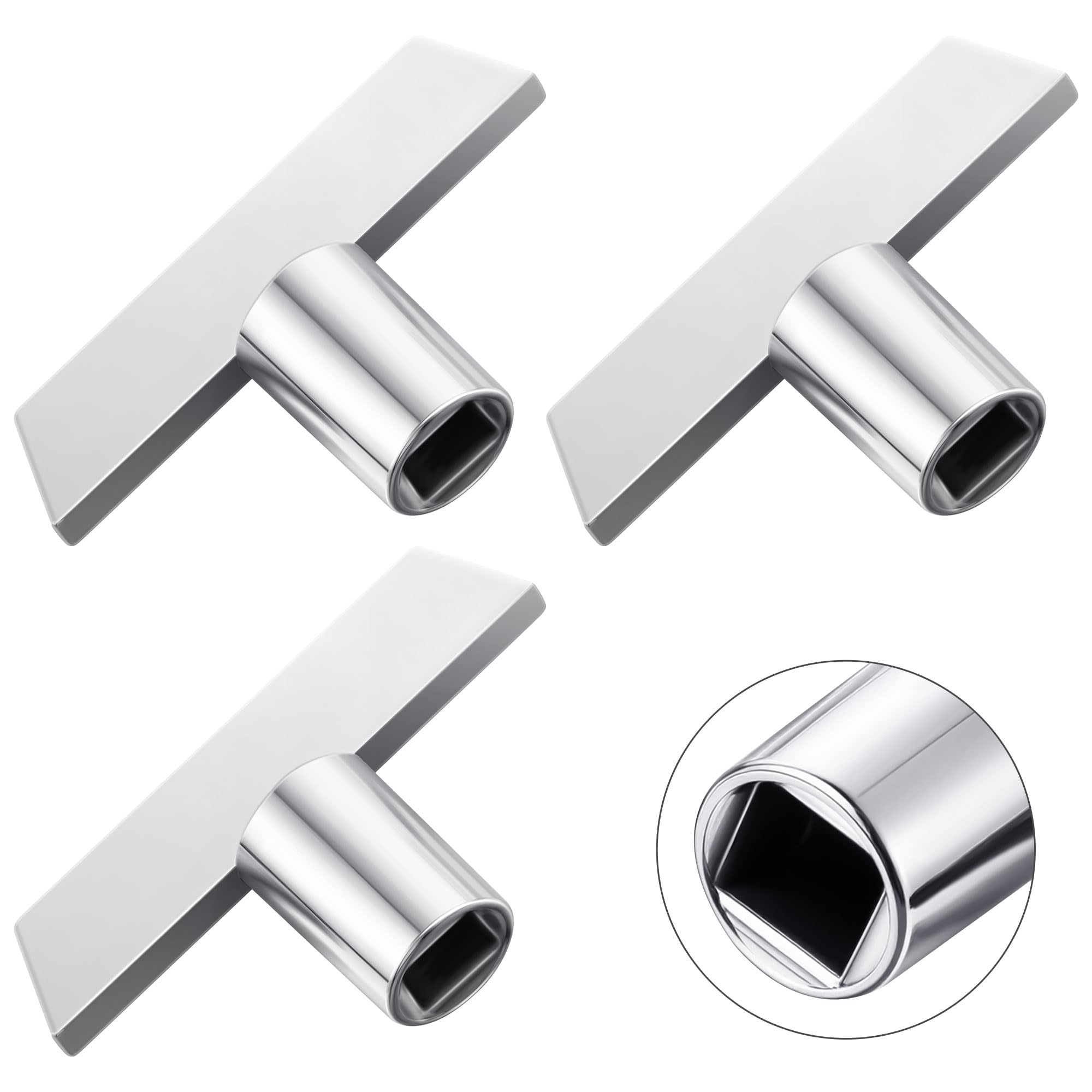 3PACK 5/16 Sillcock Water Key Compatible with Danco 80132, Silver, Extend