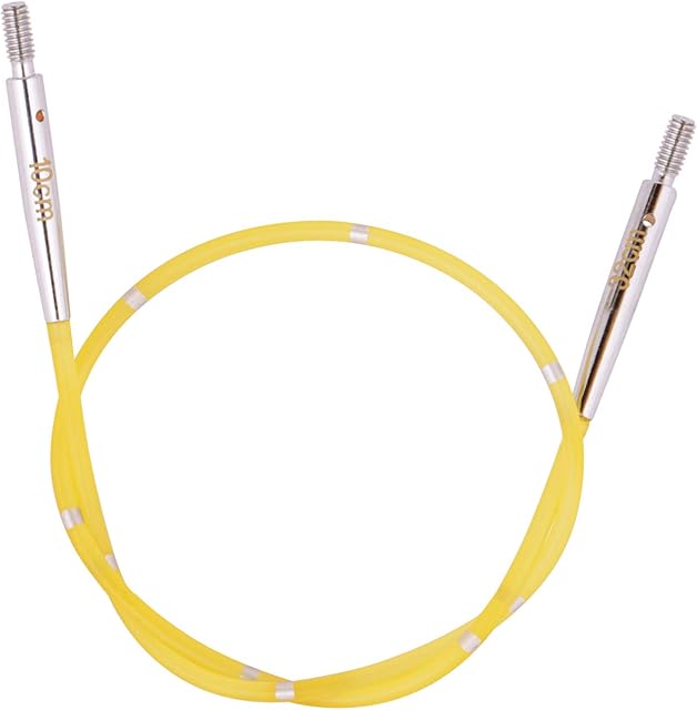 KNITPRO KP42171 Smart Cable: Colour Coded: Yellow: 20cm, Nylon