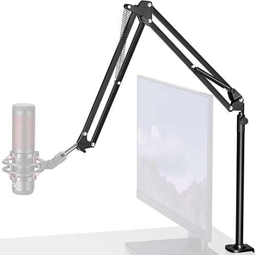 InnoGear Soporte de micrófono de escritorio, micrófono giratorio de 360, brazo de brazo de brazo elevador alto para Blue Yeti Snowball HyperX