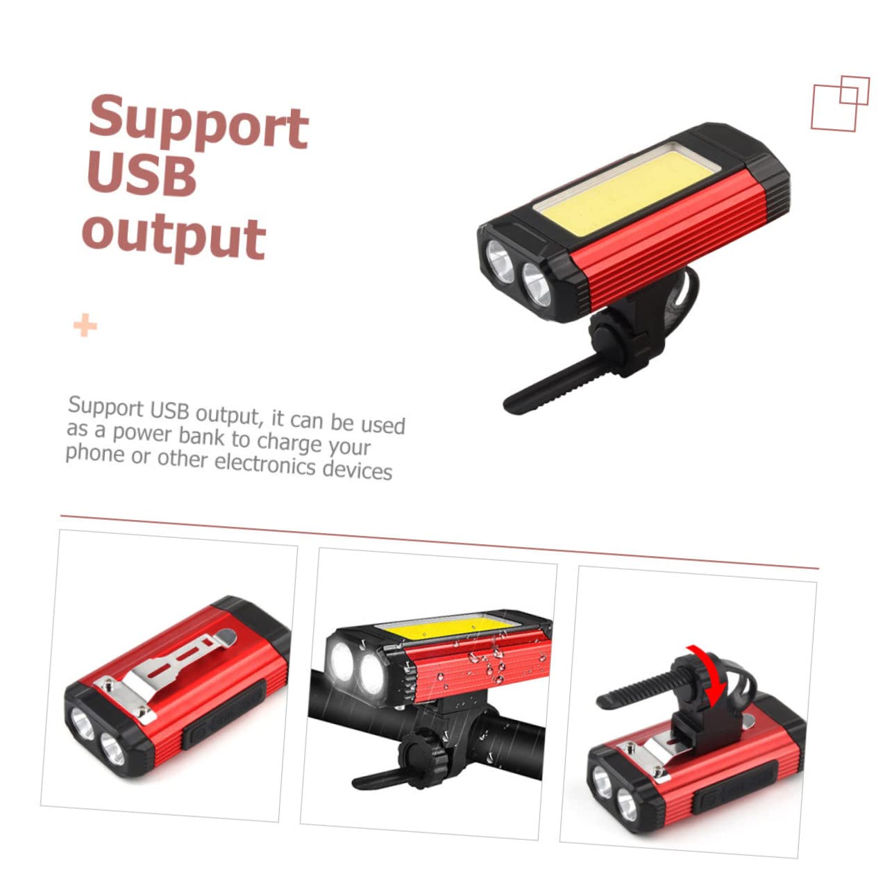 SUPVOX Bike Lights for Night Riding Led Bike Headlight 5 of Brightness Charging