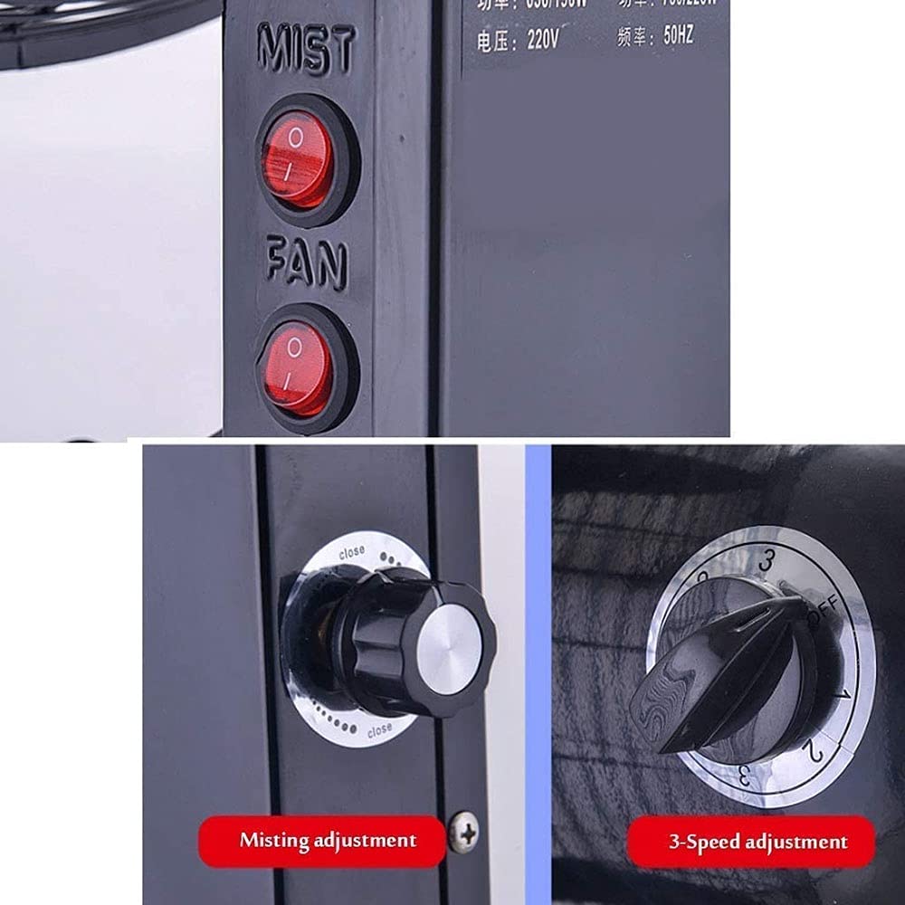 Ventilatore Portatile Nebulizzatore Con 3 Velocità, Funzionamento Silenzioso, Alte Prestazioni, Elegante Ventilatore Nebulizzatore Da Esterno Con Motore In Rame, Ventilatori Da Patio Per Rinfrescare