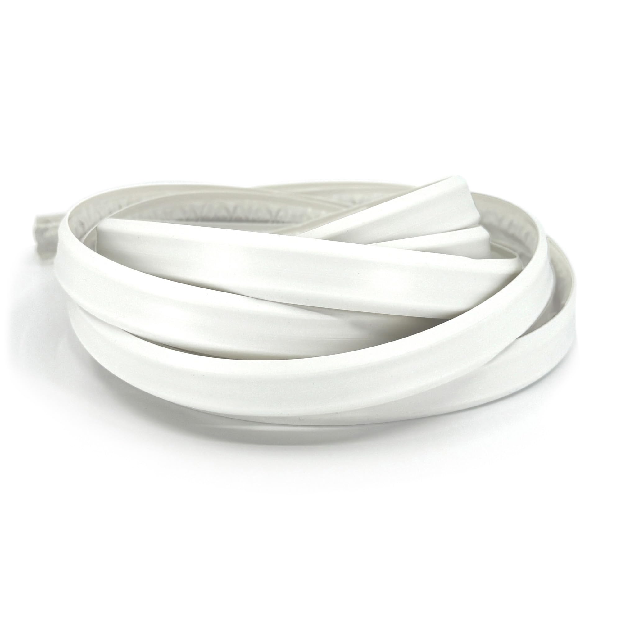 InstaTrim Flexible, Self-Adhesive, Caulk and Trim Strips for Floors, Ceilings, Countertops and More (White, 10ft Long, Covers 3/8in Gap), 3/4in