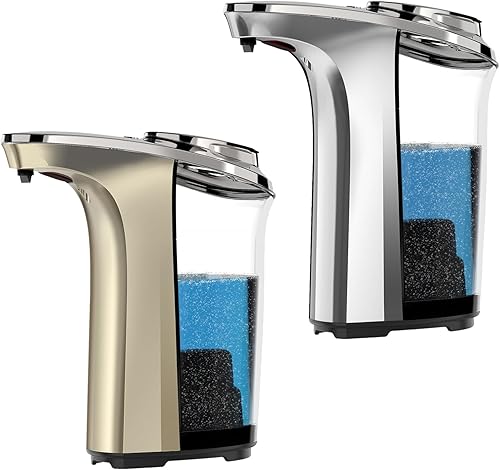 Dispensador automático de jabón, dispensador de jabón para platos sin contacto de 17 oz16.9 fl oz con sensor infrarrojo, 5 niveles de jabón