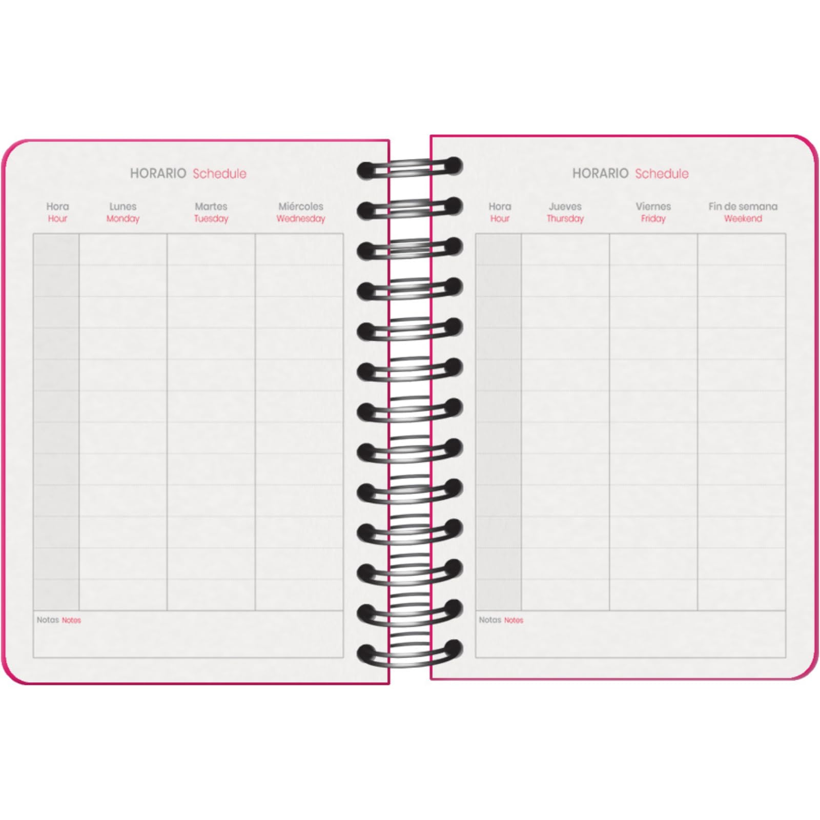 Dohe, School Planner 2025 2026, Day per Page, A6 Size (12x17 cm), Spanish and English, Double Spiral Binding and Elastic Band - Image 3