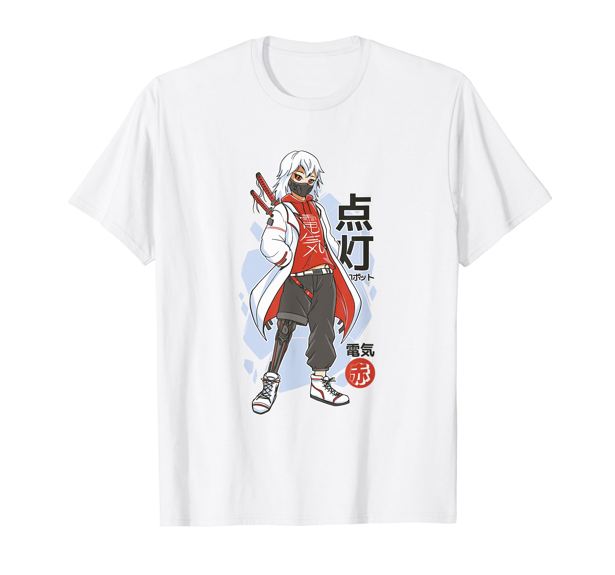 Cool Anime Character Samurai Swords Techwear Japanese Manga T-Shirt