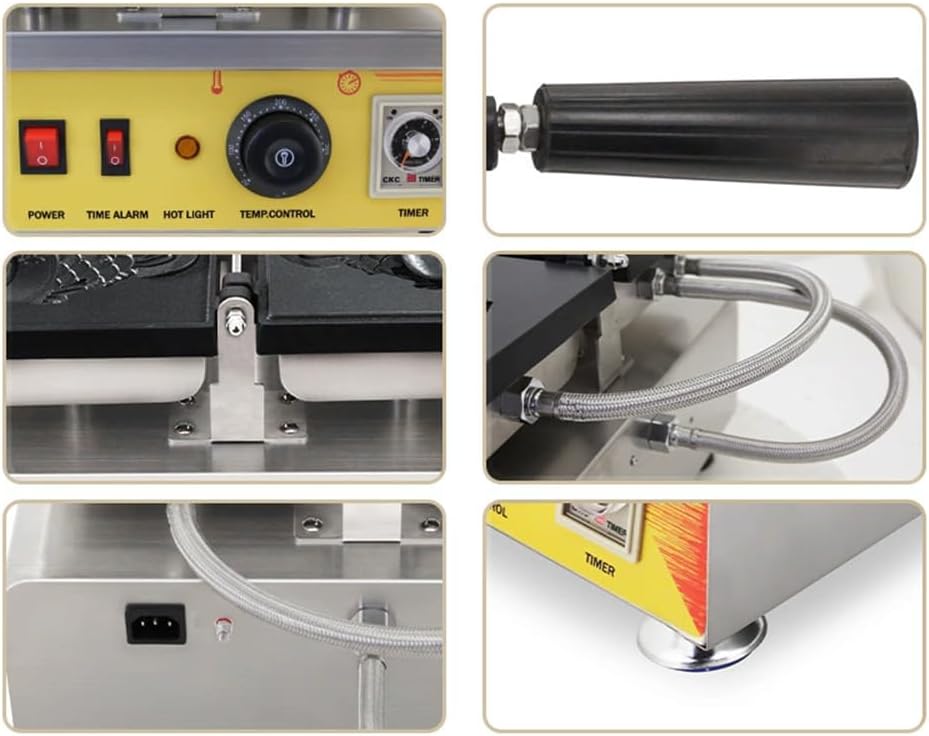 Fish Cake Taiyaki Making Machine Open Mouth Fish Ice Cream Taiyaki Waffle Maker (voltage 220v)