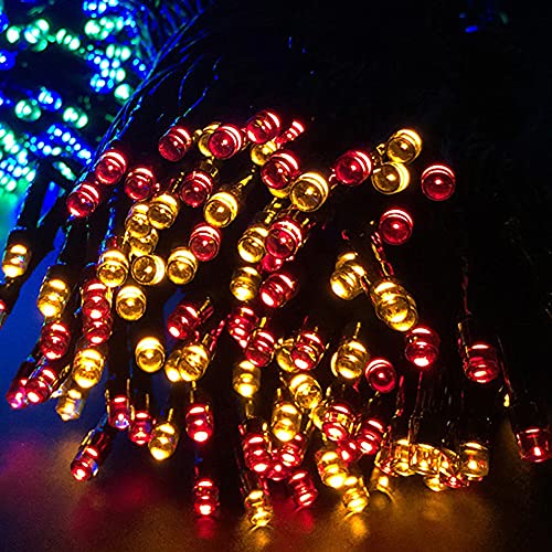 Domary Luzes de corda solares 72 pés 200 LED IP65 Luzes de corda decorativas para interior ao ar liv