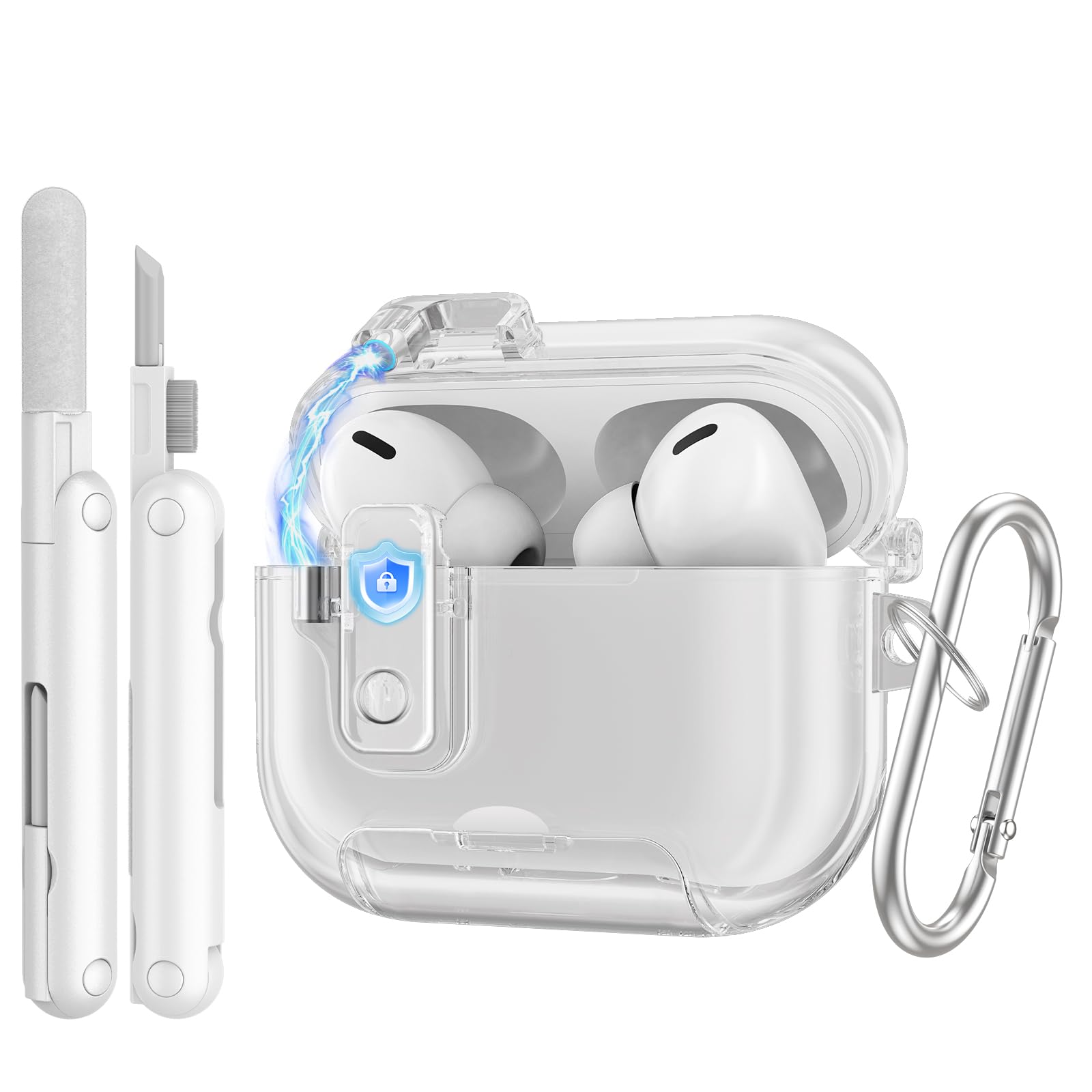 Amazon | TiMOVO AirPods Pro 3(2025)用ケース 安全なロック付き 汚れ