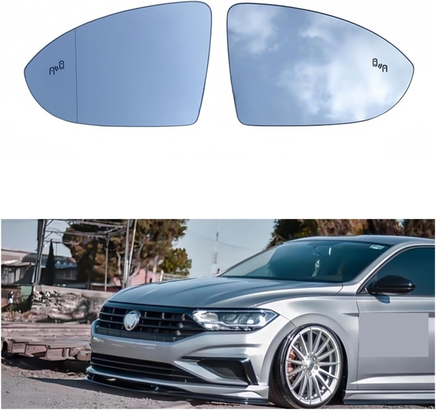 Rearview Mirror Glass for 2019-2020 | Automatic Heating & Blind Spot Warning Feature(Right-1pc)