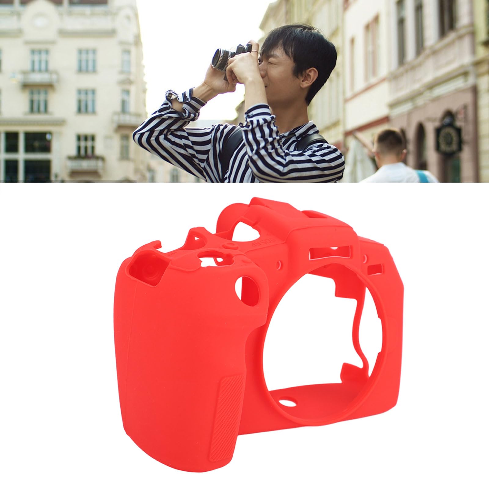 Easy Hood Custodia per Fotocamera Sony ZV-1, CopriobiettIVo Rimovibile, Antigraffio, in Morbido Silicone, Compatibile con Fotocamera Sony ZV-1 ZV1 (Arancione