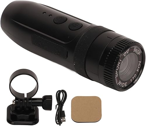 Miniatura 7 de Pomya Cámara de casco de motocicleta para bicicleta, mini cámara de acción deportiva impermeable de 170 gran angular para manillar de automóvil,