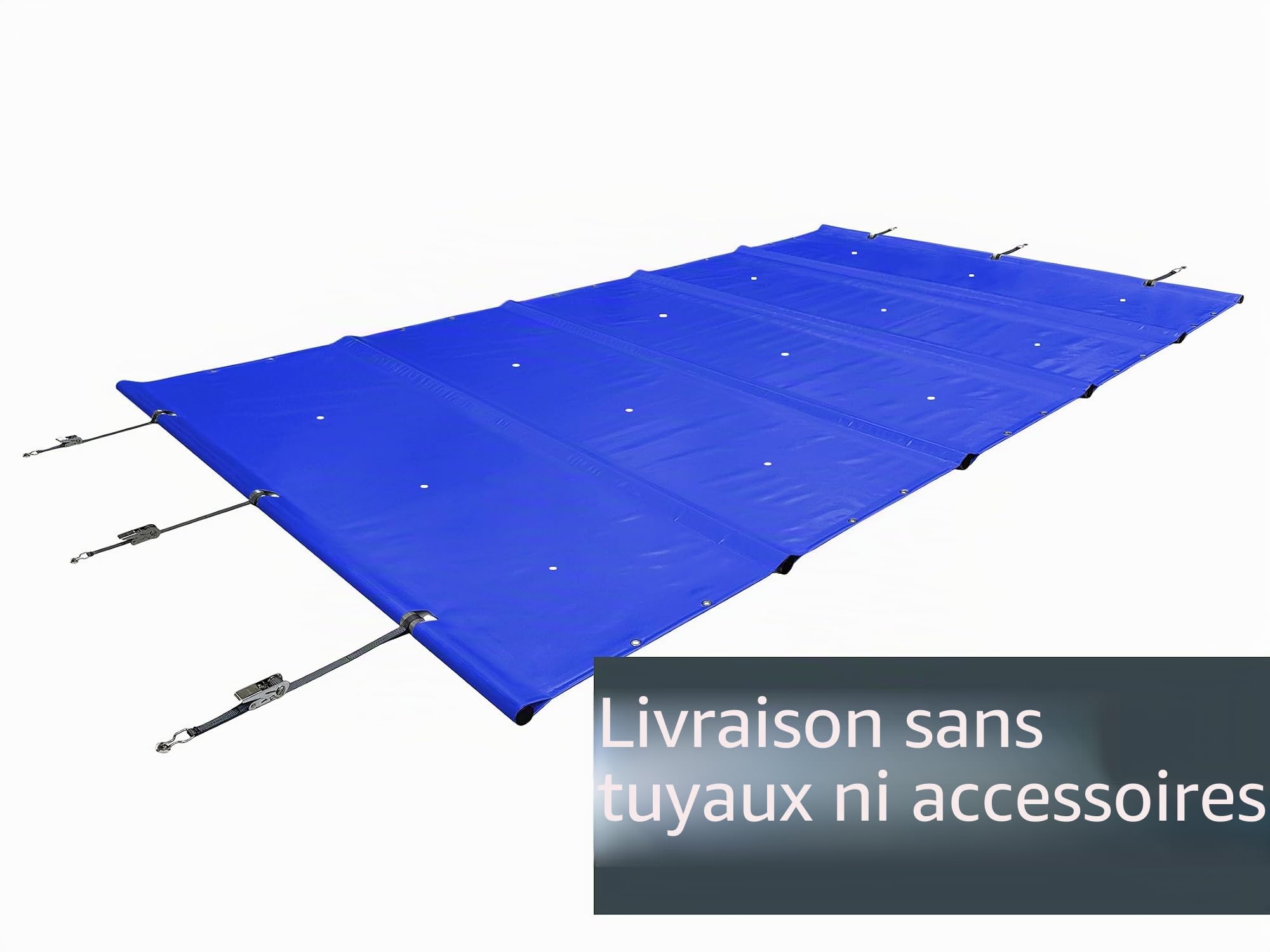 ANKO PLANEN Couverture de Piscine de sécurité Enroulable pour Une sécurité maximale - Bâche Camion PVC 680 g/m² - Couverture Toutes Saisons été & Hiver - sans Barres (3 m x 5 m, Anthracite RAL7016)