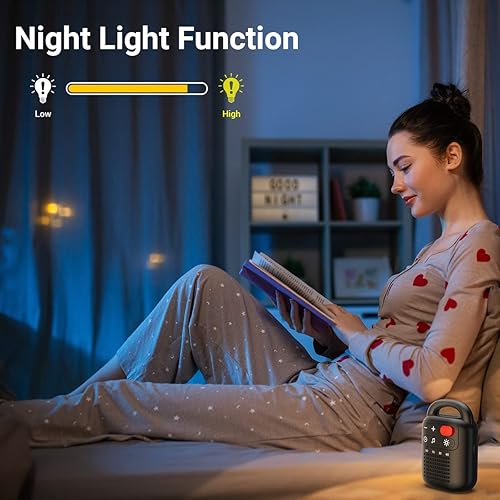 Miniatura 6 de ColourNoise Máquina de sonido portátil, máquina de ruido blanco, recargable con 30 sonidos relajantes, volumen ajustable, luz nocturna, 4 funciones