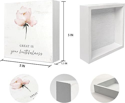 Miniatura 6 de Decoración de Navidad con versículos bíblicos, decoración de escritorio, caja de madera, regalos inspiradores, decoración de oficina para mujeres,