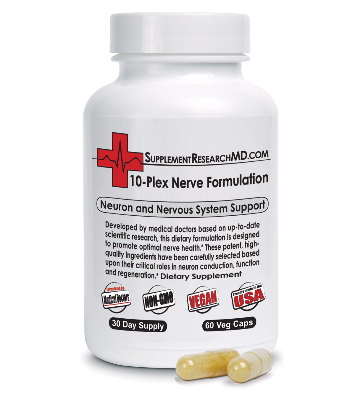 Buy Dr. Developed Neuropathy 10Plex Nerve Supplement for Neuron and Nervous System Support