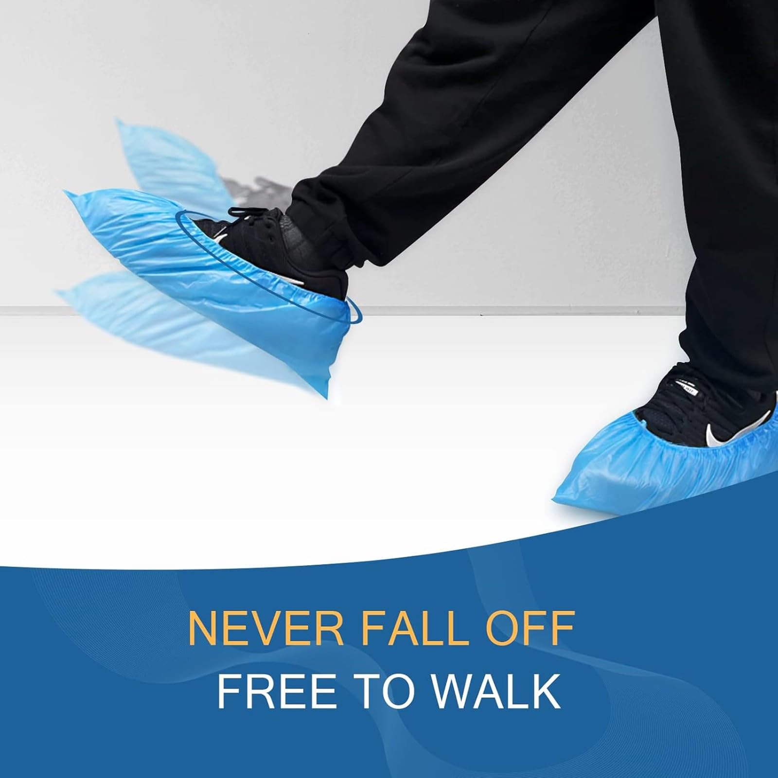Cubrezapatos EláSticos Desechables, Paquete de 100 Unidades, Talla úNica, con Hebilla en T, Impermeables, Ideales para FotografíA de Bodas(Color:Blue-500 Count)