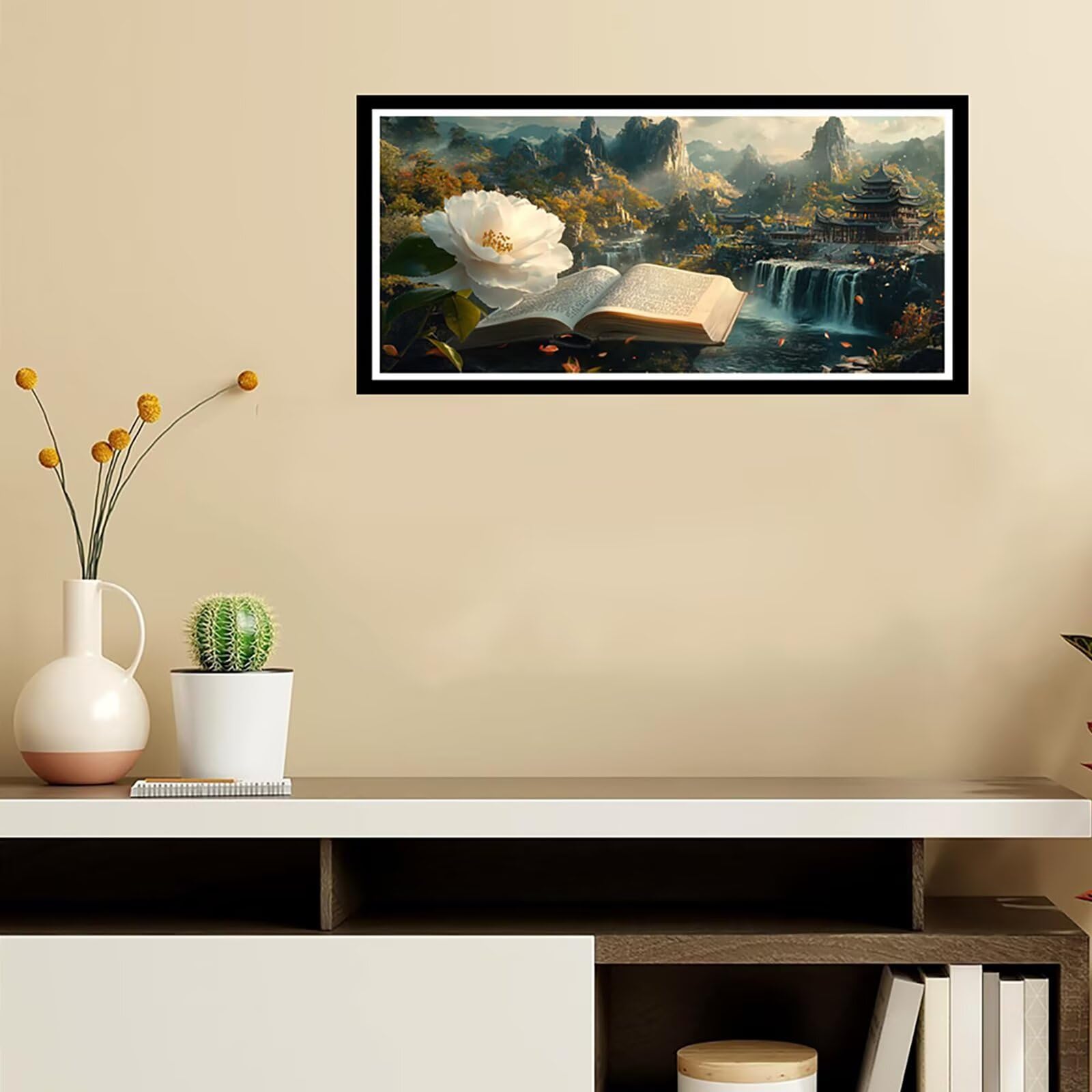 Diamentowe malowanie kwiaty 5D diamentowe rysunki DIY diamentowe malowanie dla dorosłych książki diamentowe malowanie zestaw DIY dzieci kryształ prezent na ścianę domu 55x110cm CJ0P1367