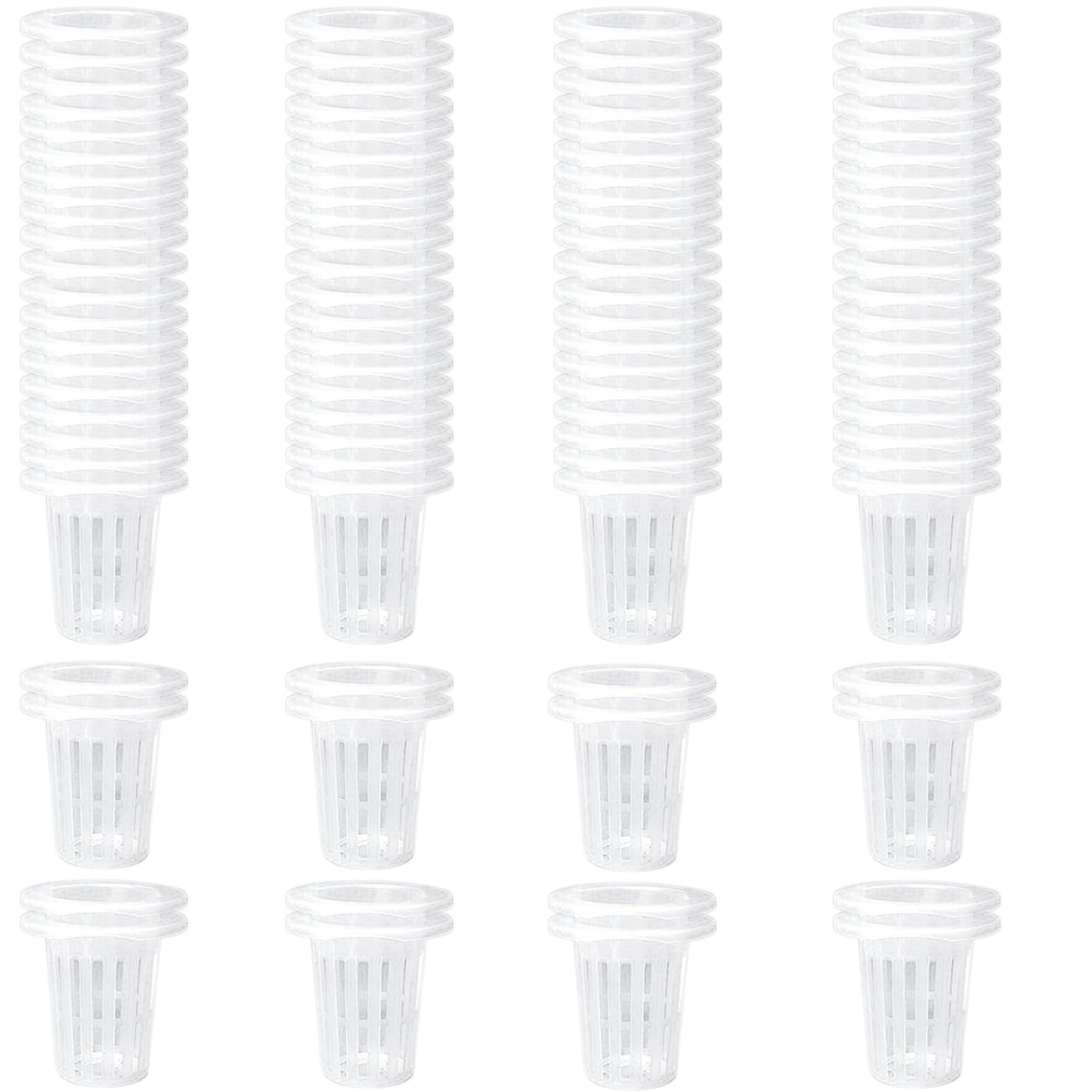 Pots nets pour hydroponie de 2,7 cm en plastique | Lot de 100 tasses filet de culture pour semis