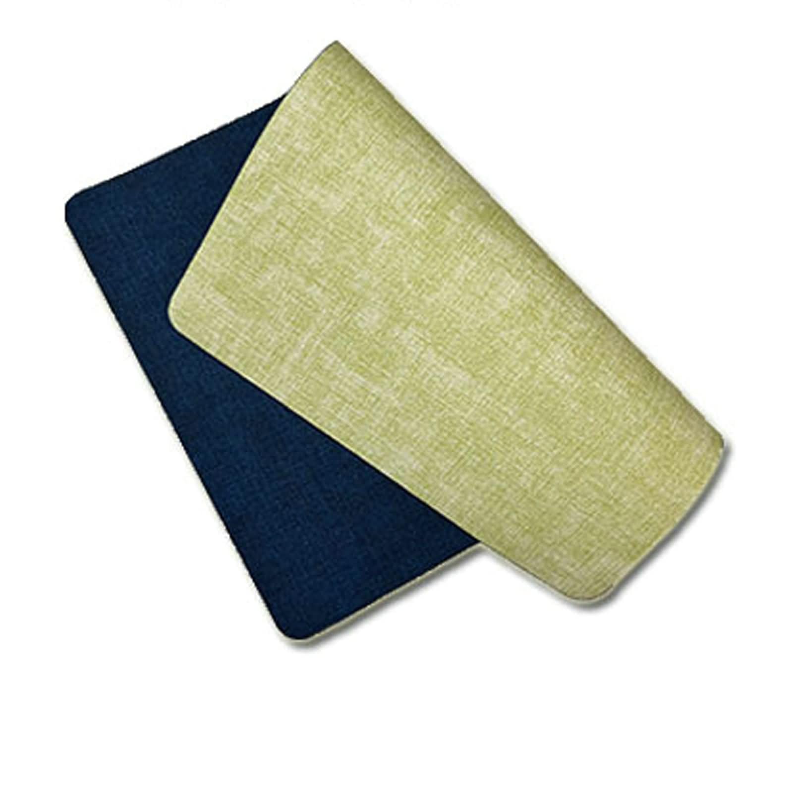 Mantel Individual 10 PCS, 30 x 43 CM Manteles Individual Rectangular Azul Oscuro Beige, Rectángulo con Biclor