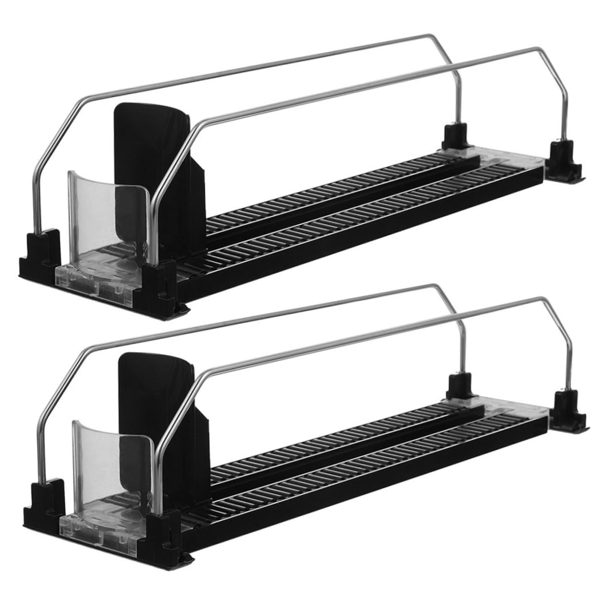 Zerodeko 2Pcs Drink Dispenser for Fridge Automatic Pusher Glide Organizer Smooth Plastic Beverage Replenishment System for Home Supermarket and Vending Machines