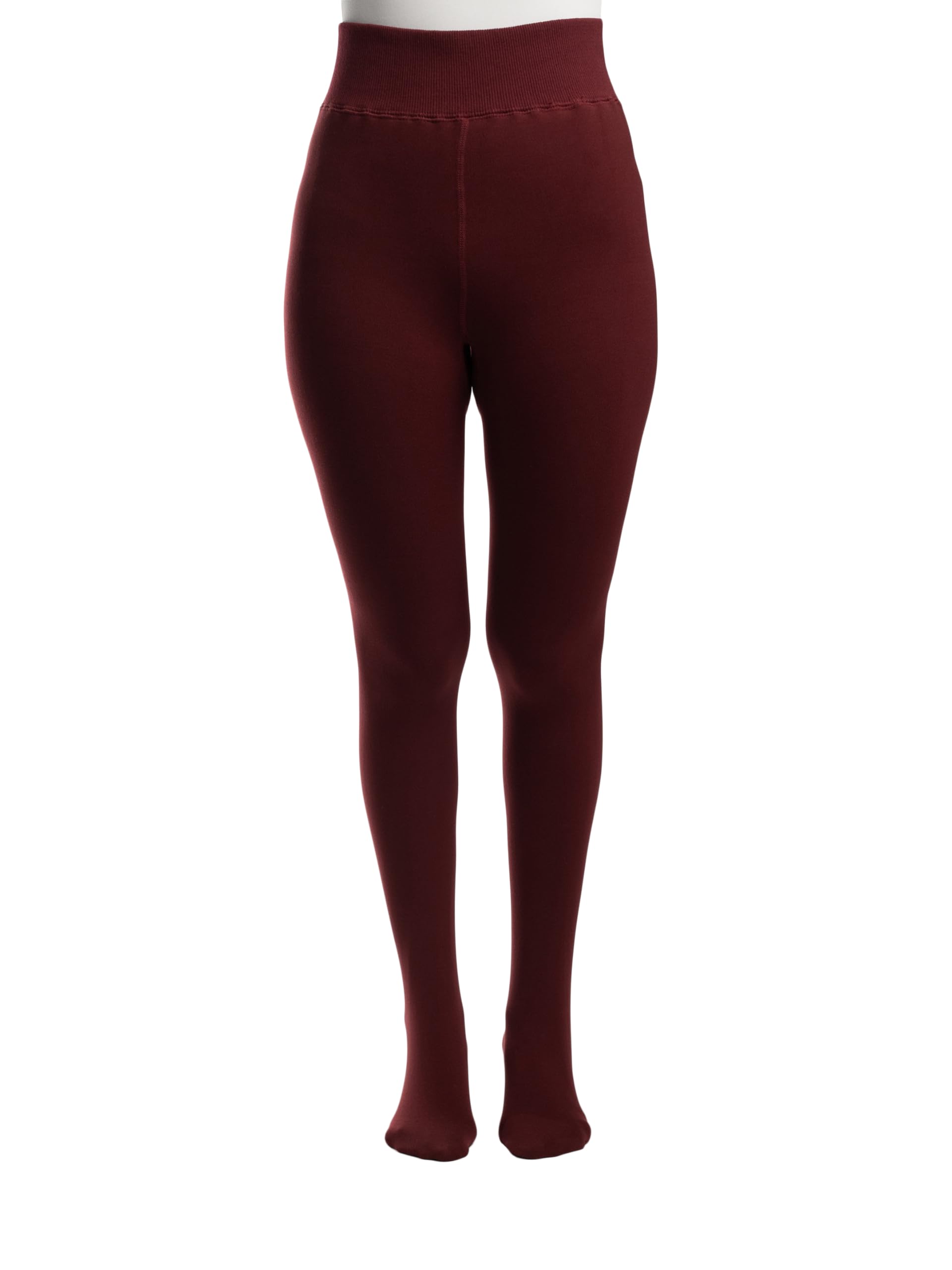 Women Maroon Bordeaux Fur Stockings-image-16
