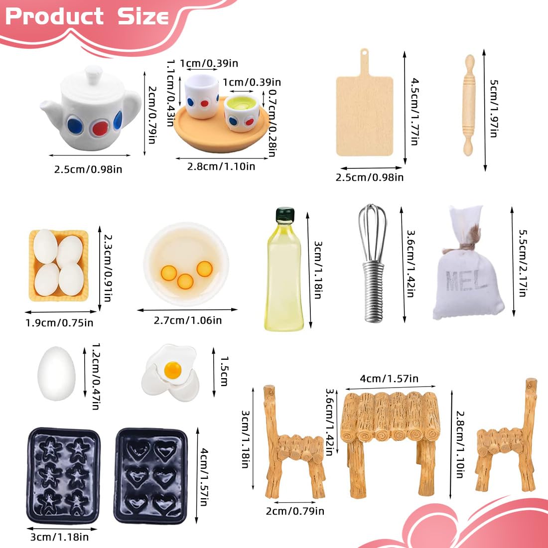 Mini-Küchen-Deko Für Puppenhäuser – 26-teiliges Set Mit Bücherregal & Süßigkeiten Im Maßstab 1:12