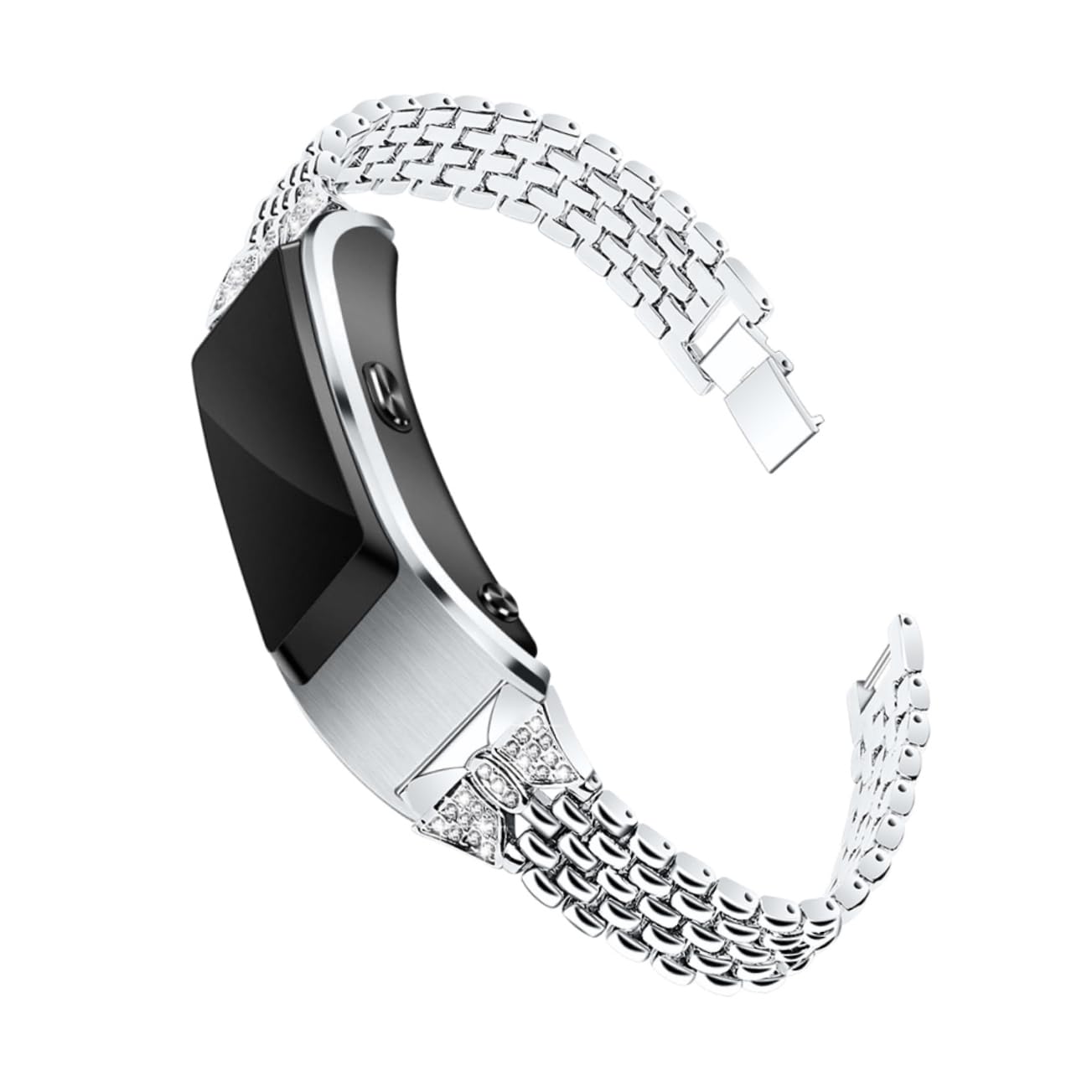 Gadpiparty Armband Aus Edelstahl Smart-uhrenarmband Mit Strass Armband Für Uhr Ersatzarmband Gurt B5 Stahlband Diamant
