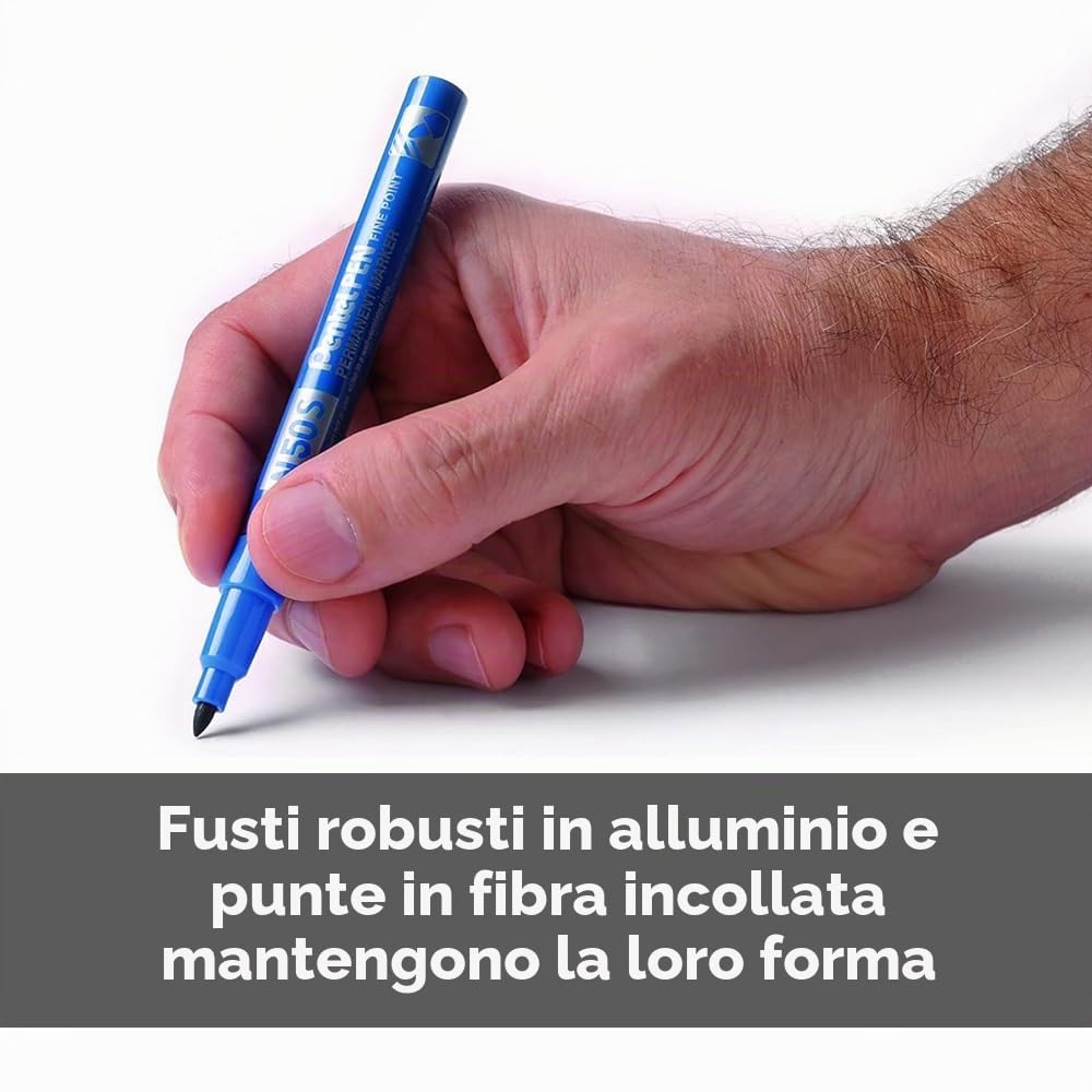 Pentel N50S marcatore permanente slim punta fine nero 12 pz