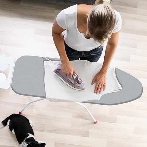 Miniatura 5 de Funda y almohadilla para tabla de planchar, tamaño estándar de 15 x 54 pulgadas, funda de repuesto para tabla de hierro de 4 capas extra gruesa,