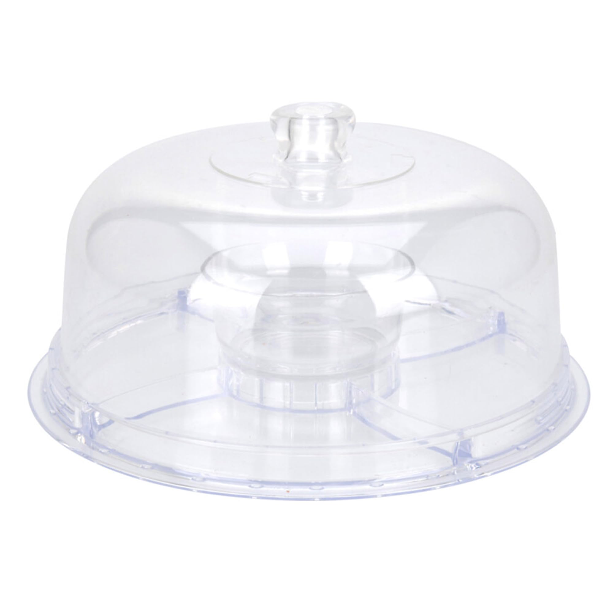 Well Home Cake Plate with 6 Uses Multifunctional Dome, Material PS Transparent Ø30.5 cm