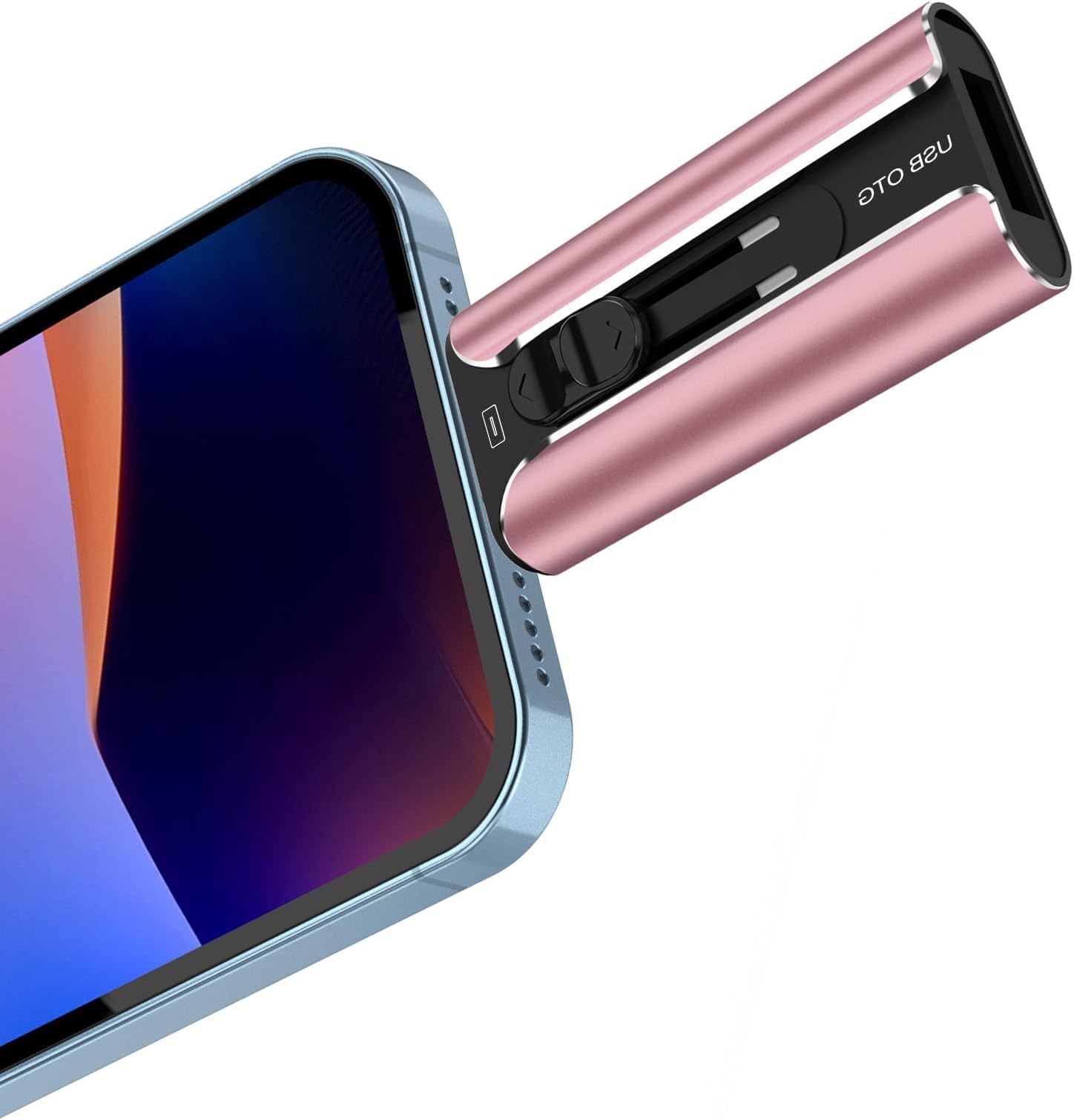 TRYVATFlash Drive 128GB, 4 in 1 USB Stick for Phone/Pad/Android/Tablet/Computer/PC, Securely Store Your Personal & Sensitive Data, Roseate
