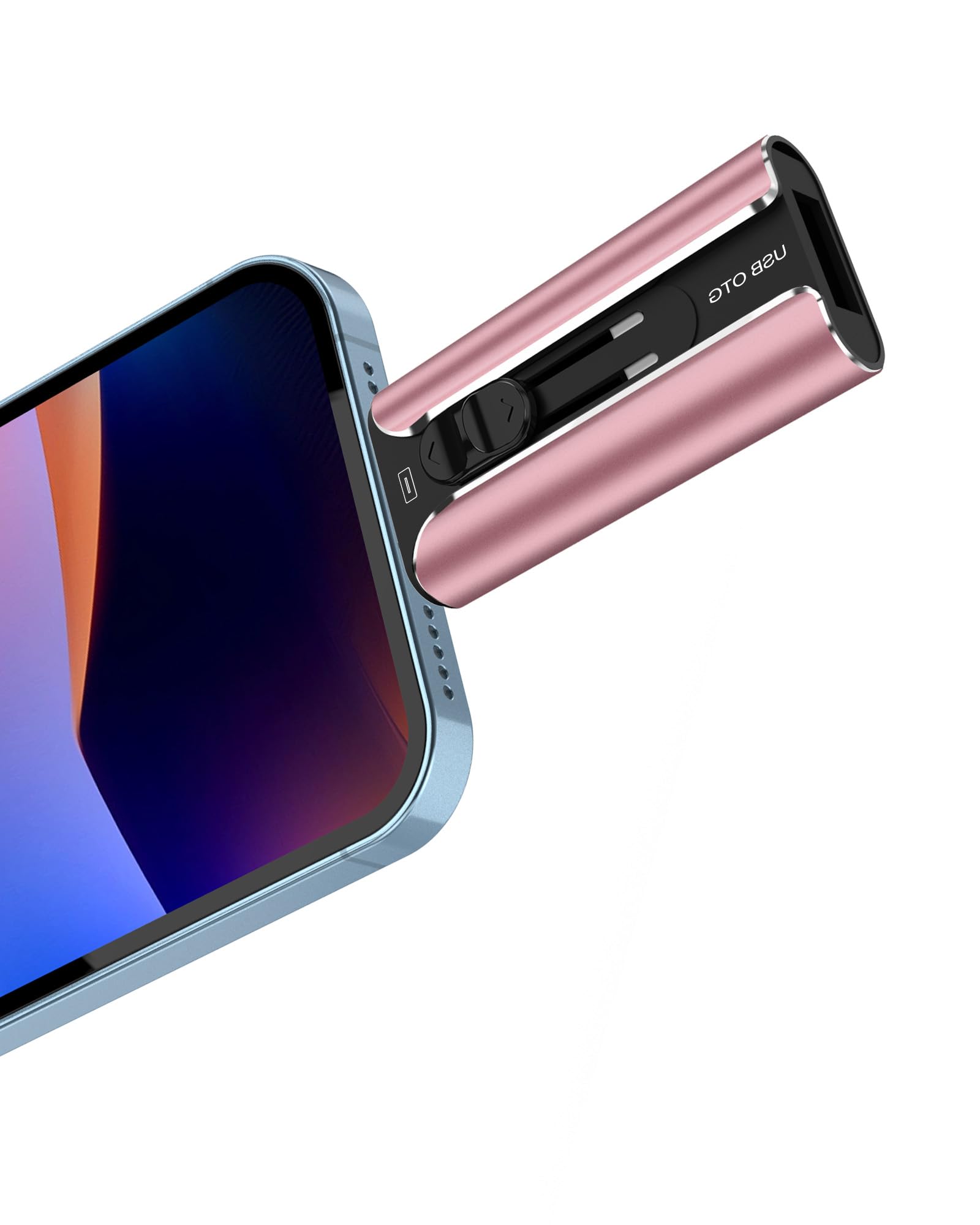 TRYVATFlash Drive 128GB, 4 in 1 USB Stick for Phone/Pad/Android/Tablet/Computer/PC, Securely Store Your Personal & Sensitive Data, Roseate