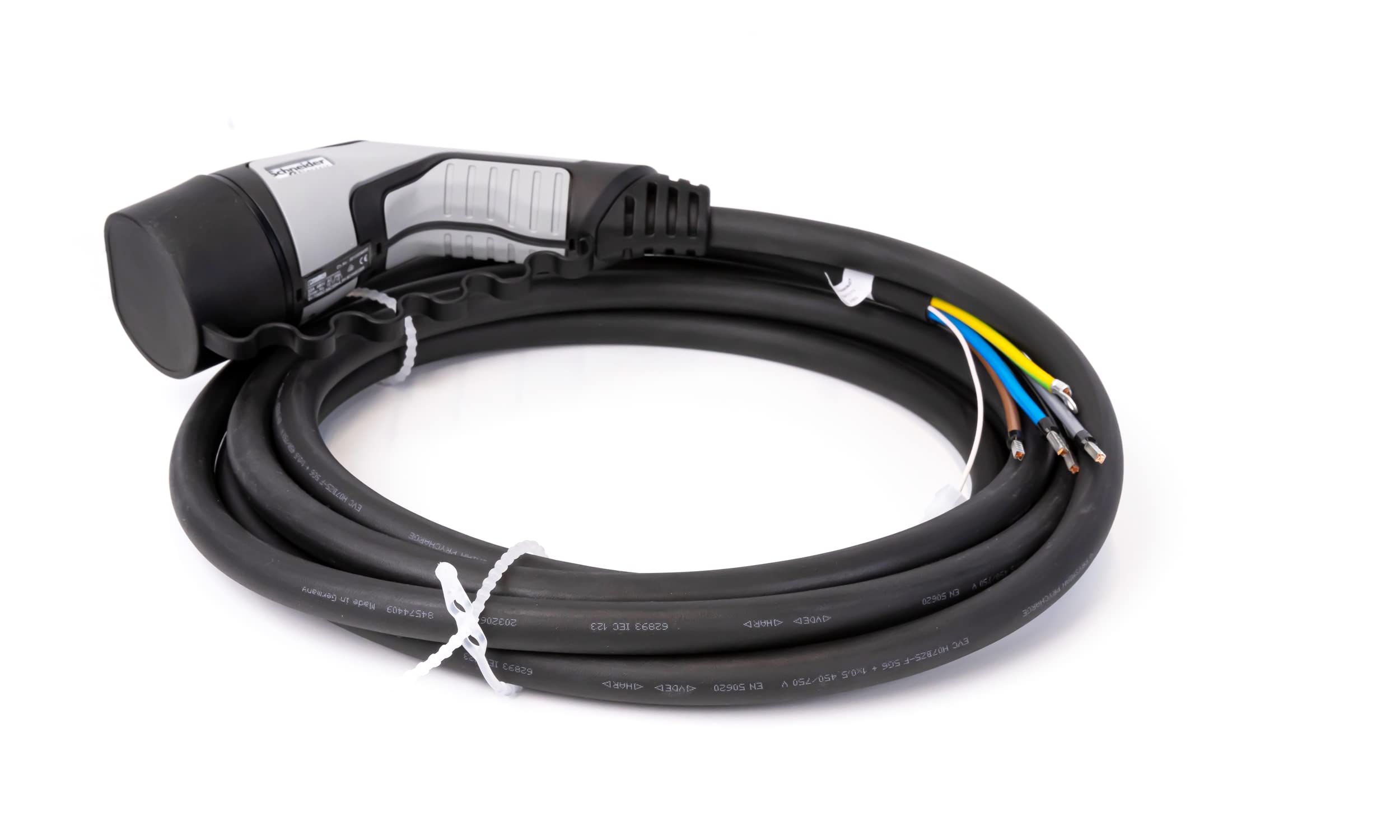 Schneider Electric, EVlink, EVP1CBS323C45, cable adjunto, T2 32A 3-Ph IEC 4,5 m Smart Wallbox
