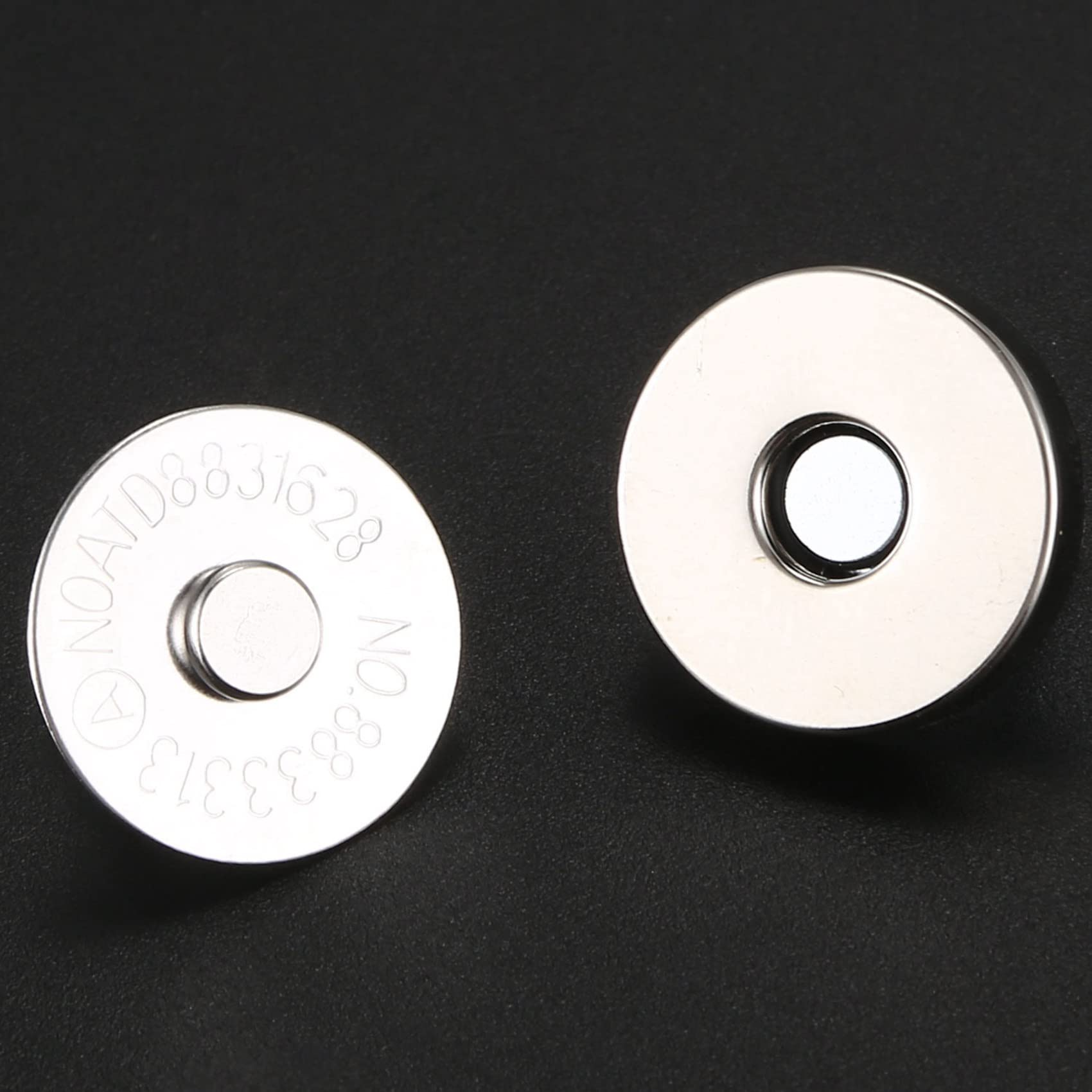 rieder 200 Juegos de Broches de de Botón Magnético de 18 mm - para Coser, Manualidades, Monederos, Bolsos, Ropa,
