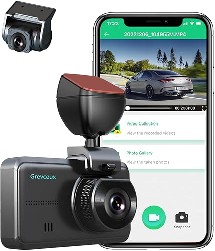 Cámara de tablero dual frontal 4K y trasera 2K Wi-Fi GPS cámara de tablero para automóviles con pantalla IPS de 3 pulgadas grabadora de conducción