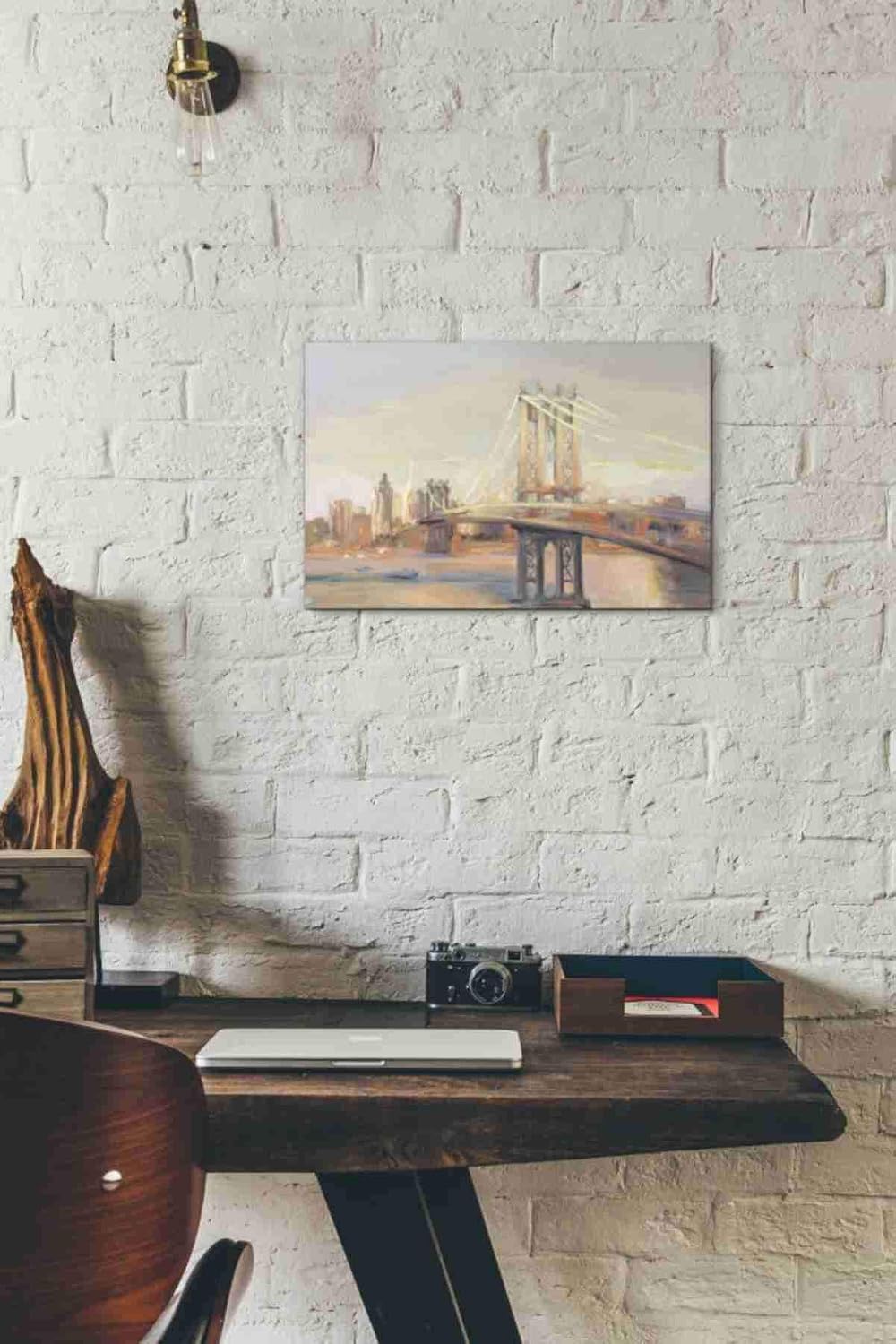 Epic Graffiti 'Manhattan Reflection' by Marilyn Hageman, Canvas Wall Art, 12"x18"