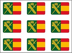 Artimagen Sticker rectangles Flag with Logo Civil Guard 9 pcs. 16x11mm/ud.