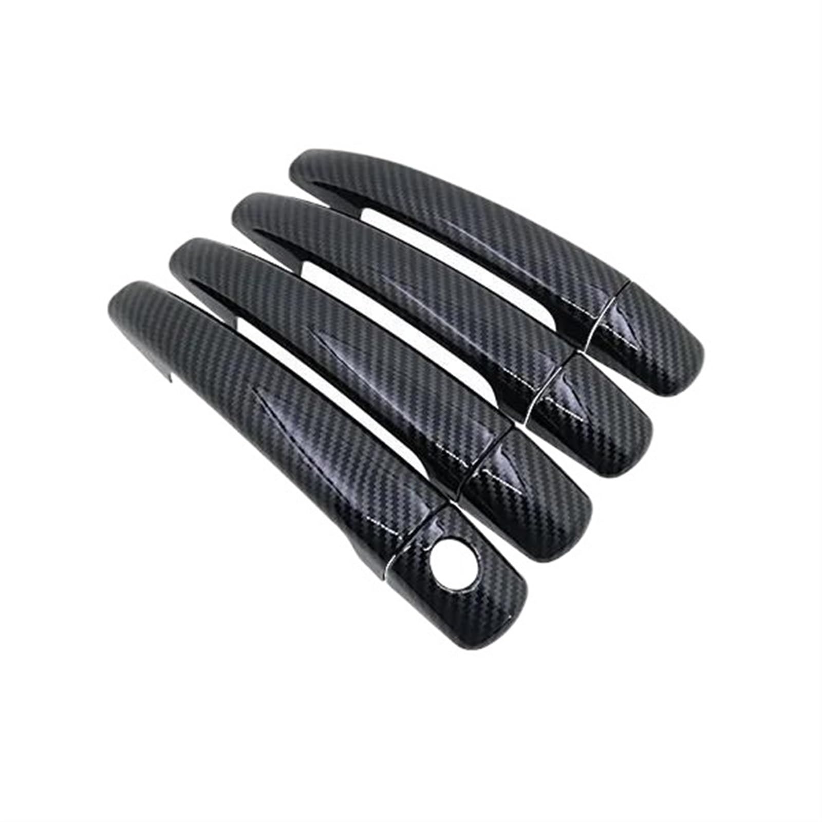 Lzbzhb 1Keyholes 4 Door Car Exterior Outsidedoor Handle For C3 For Aircross For Mk2 Picasso For Grand C4 For Black Carbon Fiber Door Handle Cover Catch Trim Exterior Car(1Keyholes 4 Door)