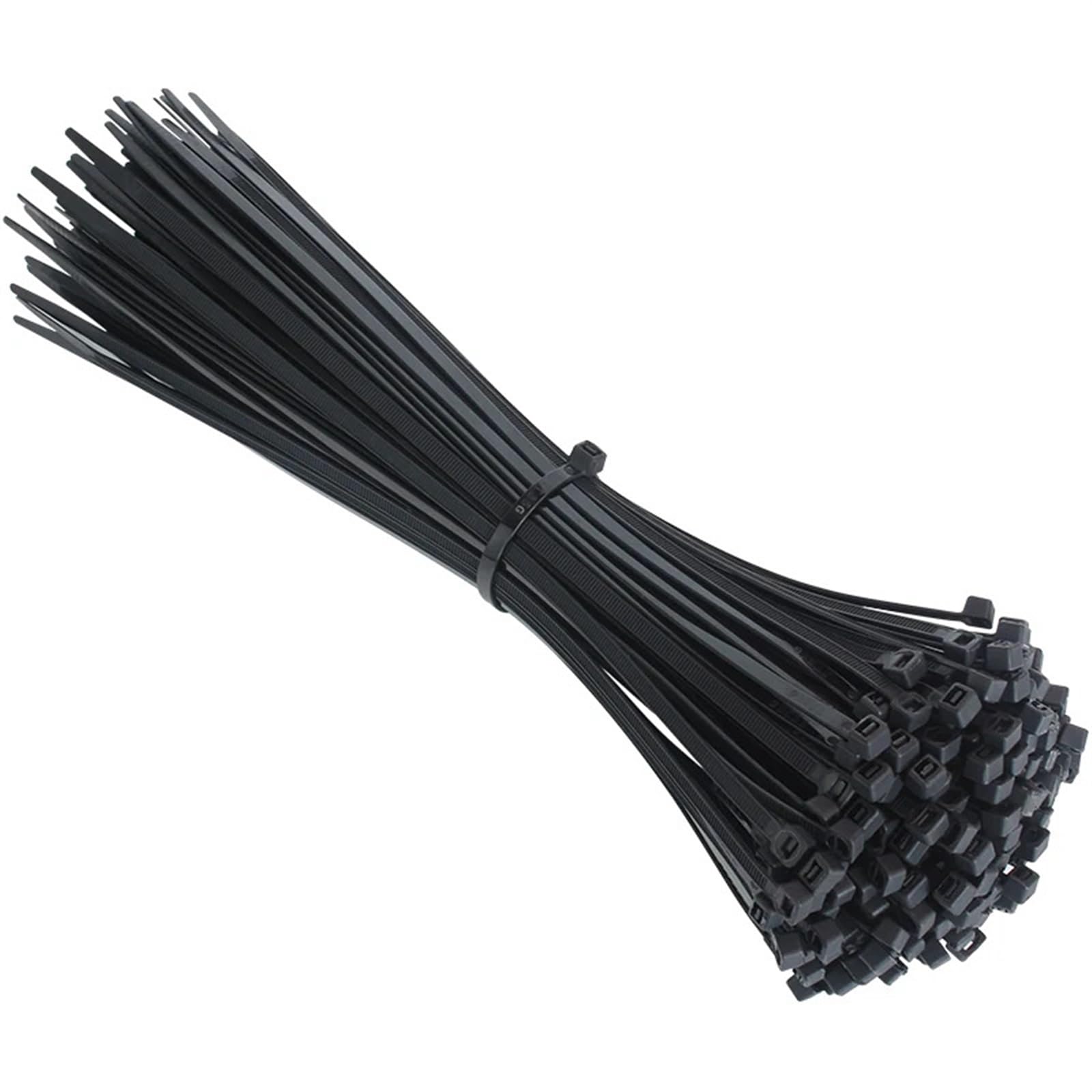 L6nqiag 5X300(Black) 100Pcs Nylon Cable Ties Plastic Nylon Cable Tie 100 Pcs Black 5X300 Fixing Ring 3X200mm Zipper With 5X200mm Self-Locking(5X300(Black) 100Pcs)