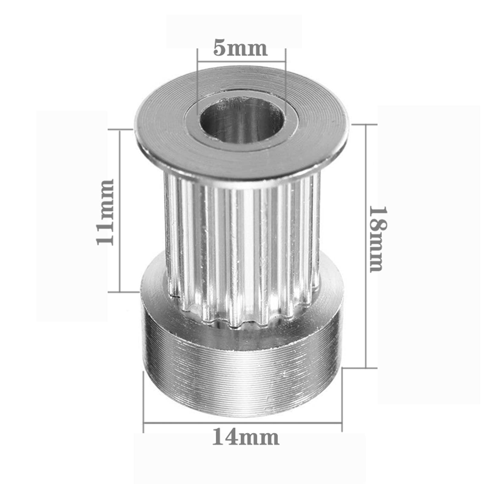 Gt2 16T 5B Koła pasowe z paskiem rozrządu 16 zębów 5 mm wał otworu, 10 mm szerokości do Reprap Prusa I3, wycinarki laserowe maszyny CNC i drukarki 3D