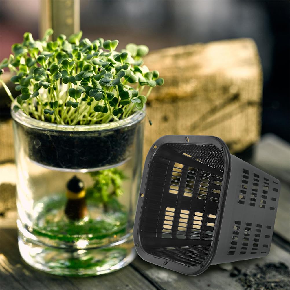Supvox 10er-Packung 14 cm (5,5 Zoll) Robuste Netztöpfe – Hydroponik-Becher mit Schlitzen für – Wiederverwendbare Kunststoffkörbe mit Breitem Rand für Orchideen Und Gartenpflanzen