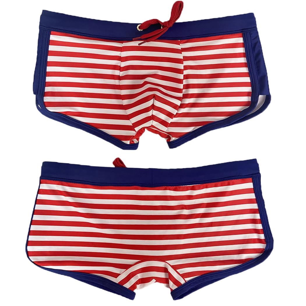 Costume Slip Uomo, Costume Mare Uomo Slip Piscina Costume Nuoto Slip Costume Uomo Swimming Brief Coulisse Regolabile YK78 Taglia M - XXL